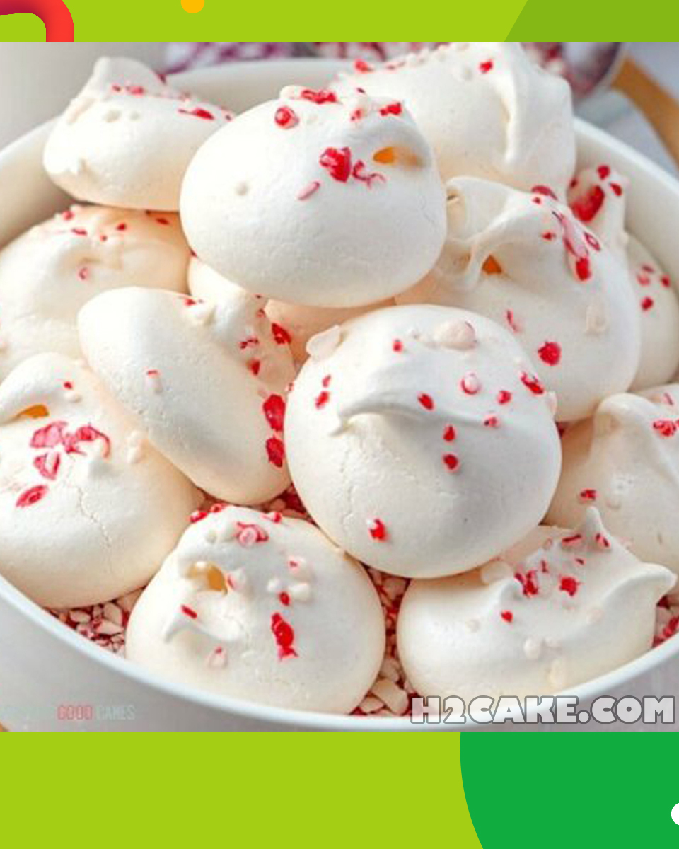 Breezy Peppermint Meringue Cookies Delights H2Cake